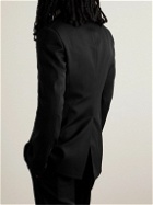 Alexander McQueen - Slim-Fit Silk Faille-Trimmed Wool Blazer - Black