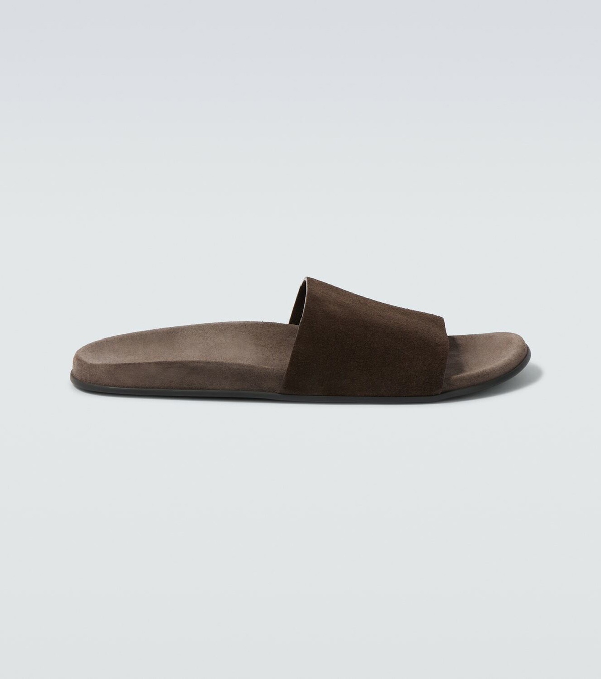 The Row Hugh suede slides