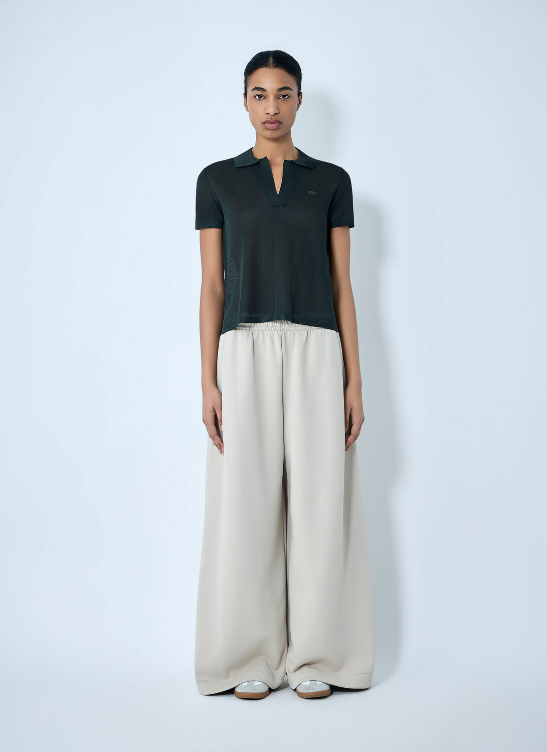 Lacoste Wide-Leg Trousers with Elasticated Waistband