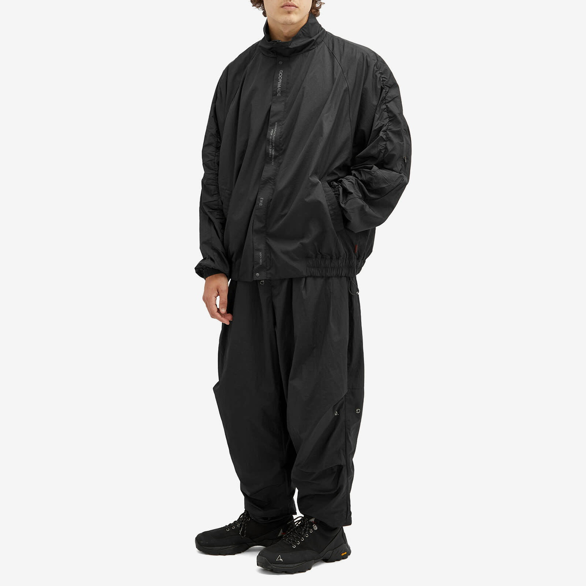 END. x GOOPiMADE Men's WindShear Summer Track Pants 'Nessie' in Black