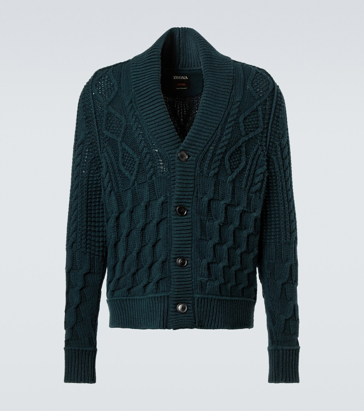 Zegna Cable-knit cashmere cardigan