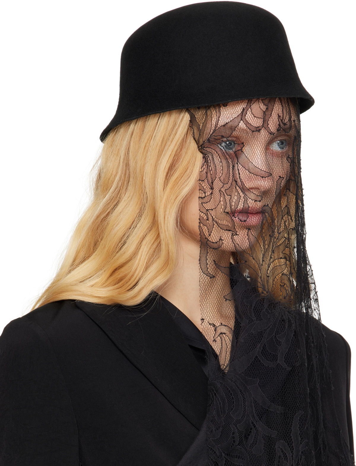 YOHJI YAMAMOTO Black Felt Hat