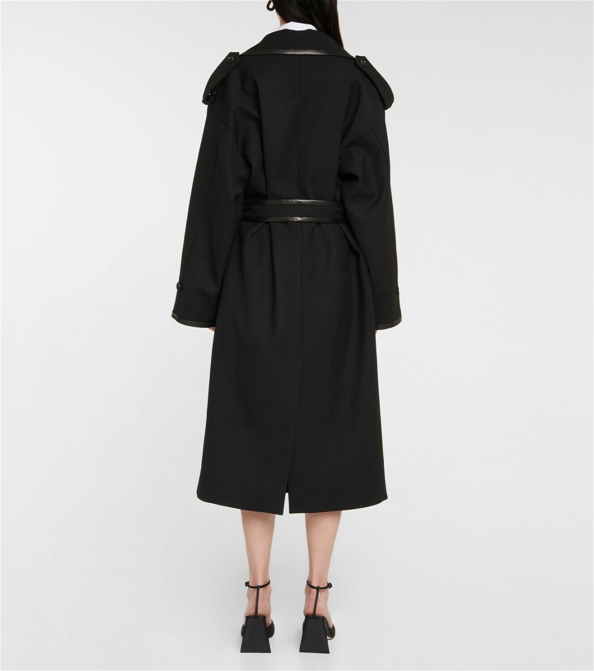 The Mannei Amman wool twill trench coat
