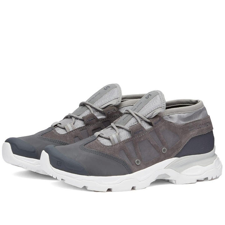 Photo: And Wander x Salomon Jungle Ultra Low Sneakers in Grey