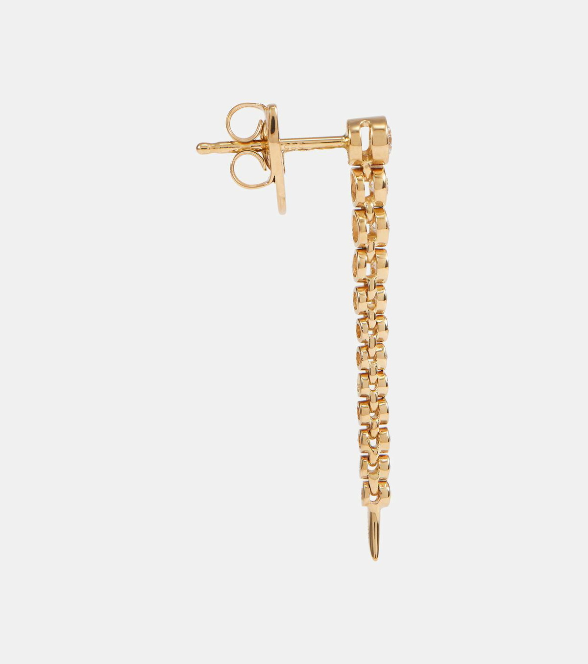 Ondyn Short Continuum 14kt yellow gold drop earrings with diamonds