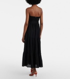 Poupette St Barth Thelma strapless cotton maxi dress