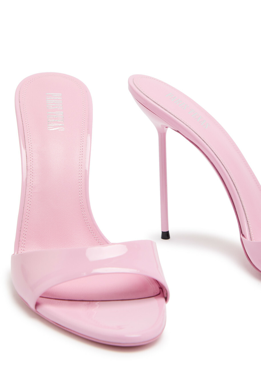 Paris Texas Lidia 105 Patent Leather Mules Bright Pink