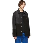 Acne Studios Black and Grey Bla Konst Mathers Recrafted Jacket