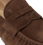 TOD'S - Suede Penny Loafers - Brown