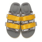 Suicoke Yellow and Silver Moto-VEU3 Sandals