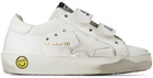 Golden Goose Baby White Old School Velcro Sneakers