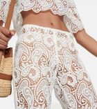 Dodo Bar Or Scalloped mid-rise bootcut lace pants