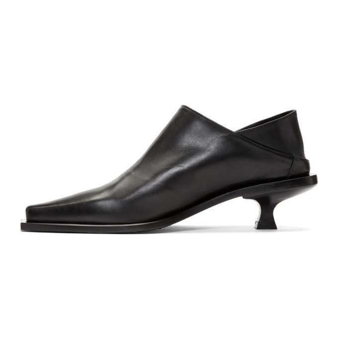Ann Demeulemeester Black Kitten Heel Mules Ann Demeulemeester