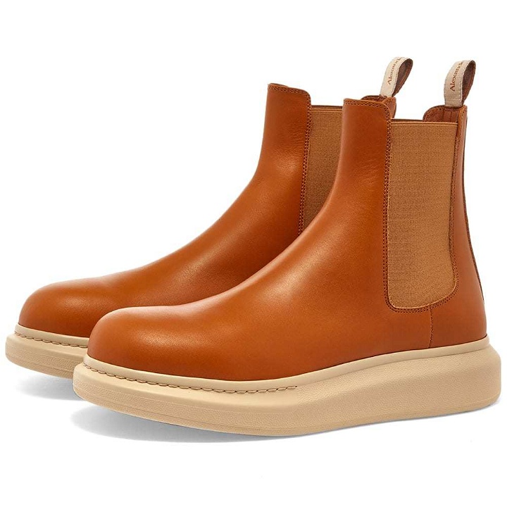 Photo: Alexander McQueen Leather Wedge Sole Chelsea Boot
