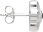 HANREJ Silver Single Flower Stud Earring