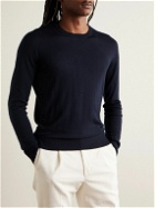 Saman Amel - Slim-Fit Cashmere and Silk-Blend Sweater - Blue