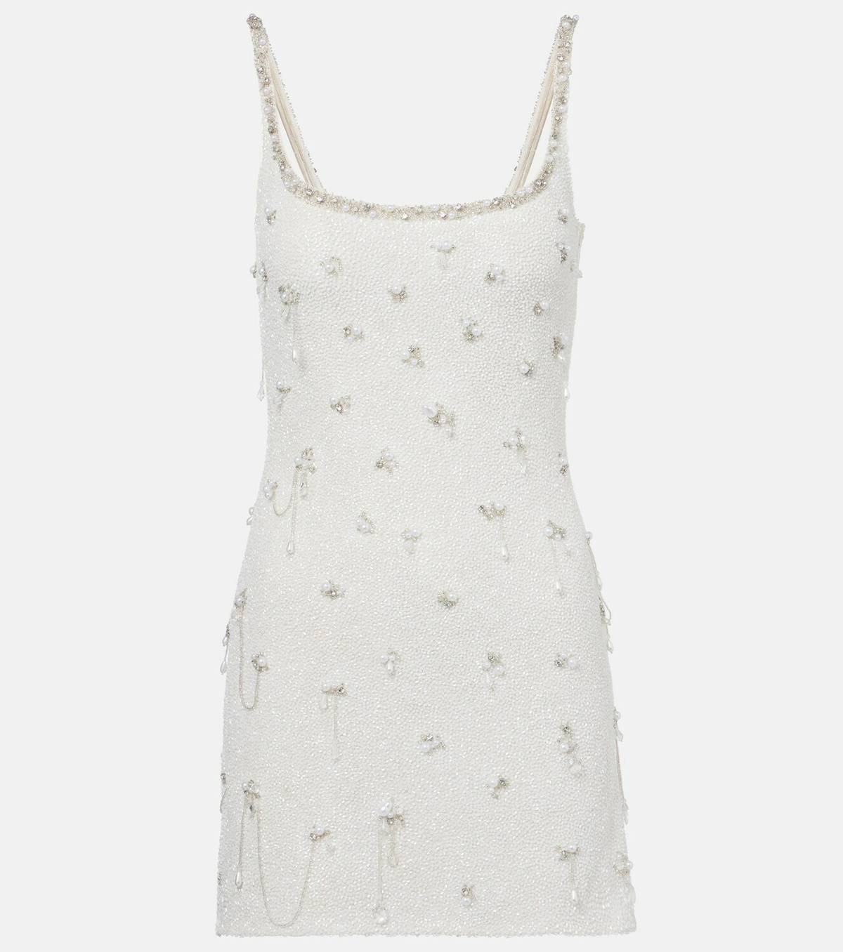 Clio Peppiatt Droplet embellished beaded minidress