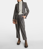 Brunello Cucinelli Suede straight pants