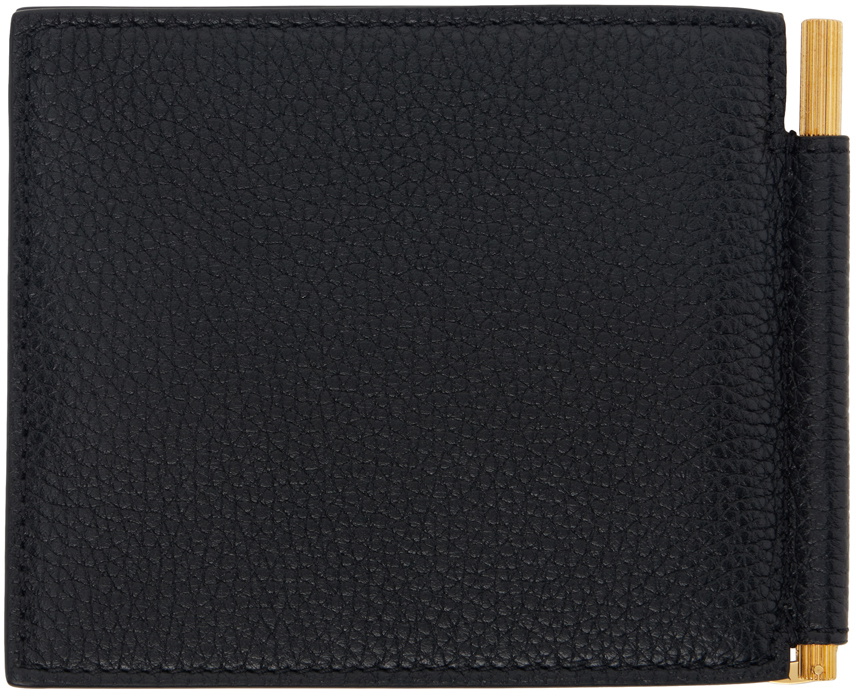 ★送関込み★ TOM FORD folded wallet with money clip Tom Ford - Black Grain Leather Money Clip Wallet