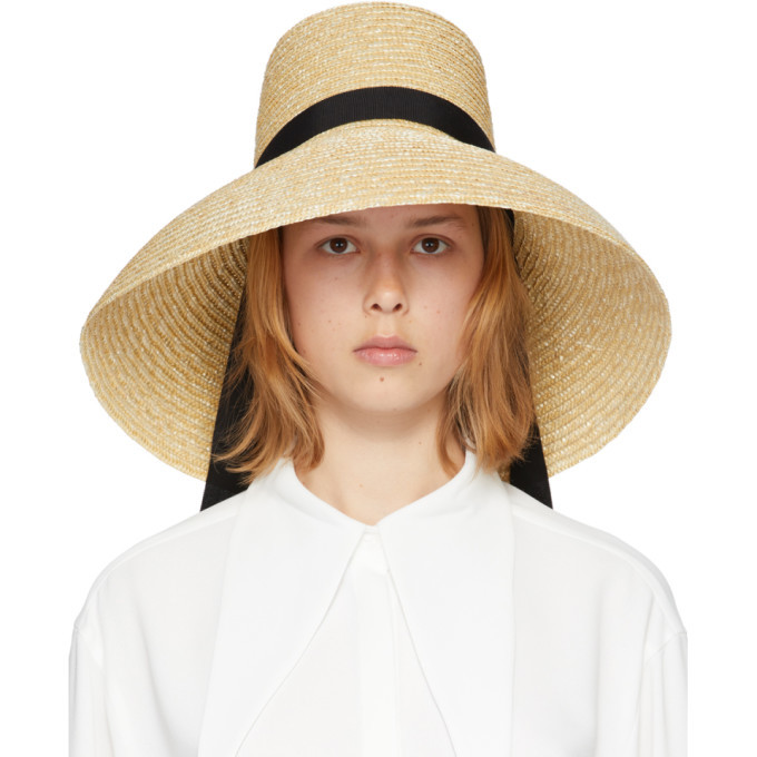 KIMHĒKIM Beige Woven Straw Beach Hat KIMHĒKIM