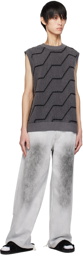 A PERSONAL NOTE 73 Gray Jacquard Vest
