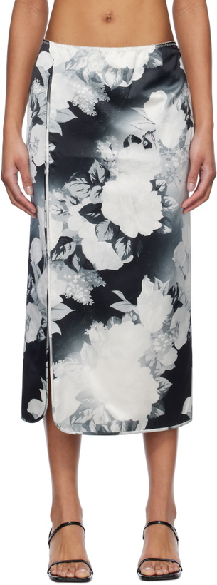 Photo: Meryll Rogge Black & White Slip Midi Skirt