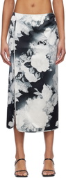 Meryll Rogge Black & White Slip Midi Skirt