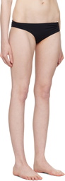 Christopher Esber Black Ruched Crescent Side Bikini Bottom