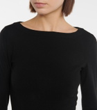 Alaïa Peplum wool-blend sweater