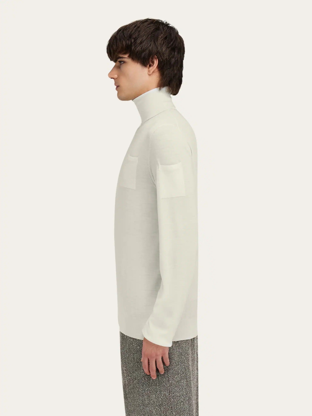 Ferragamo Mens Turtleneck in White