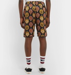 Stüssy - Printed Satin-Jersey Shorts - Black