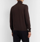 Ermenegildo Zegna - Slim-Fit Cashmere and Silk-Blend Rollneck Sweater - Brown