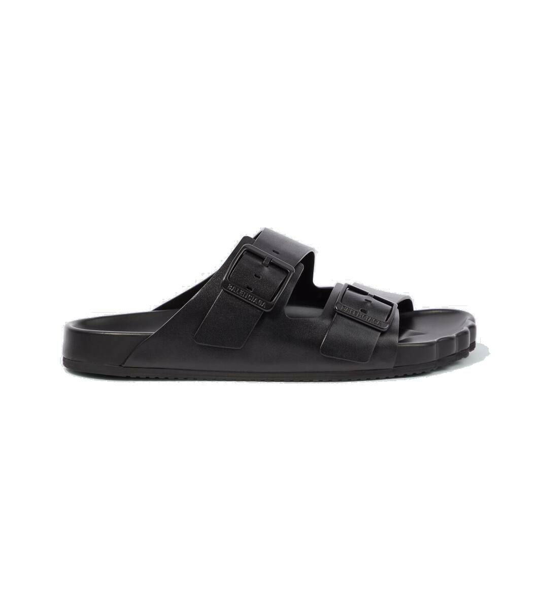 ●送料込●BALENCIAGA●Black Leather Sunday Slippers Balenciaga Black leather Sunday slippers - Sandals - BeyondStyle