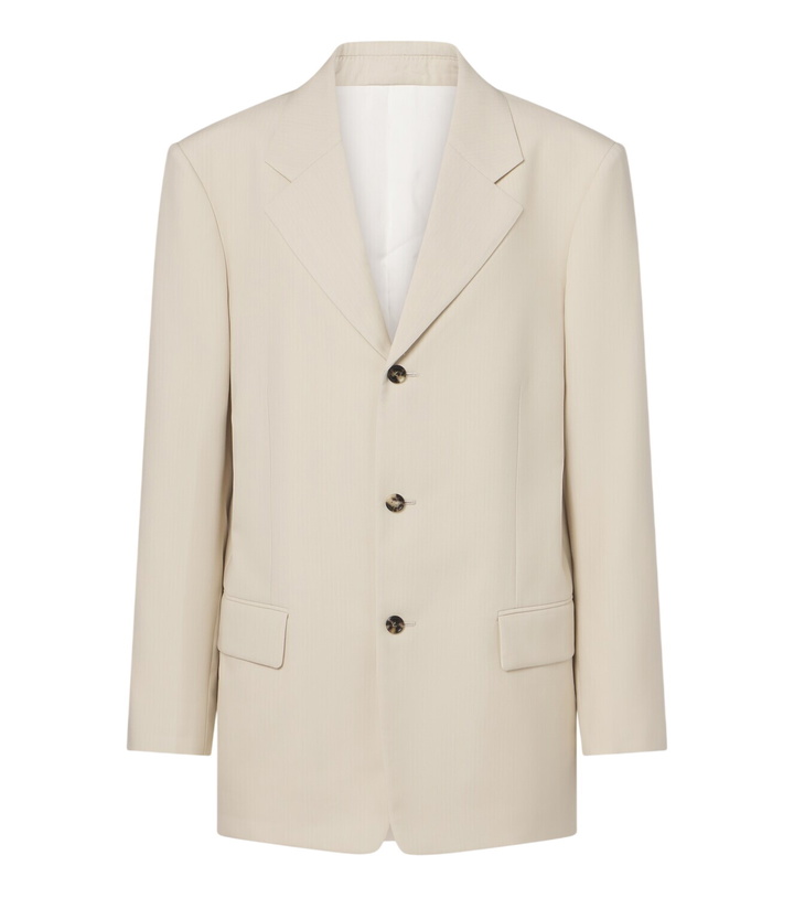 Photo: Bottega Veneta Striped wool and cotton blazer