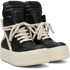 Rick Owens Black & Off-White Tower Mega Bumper Geobasket Sneakers