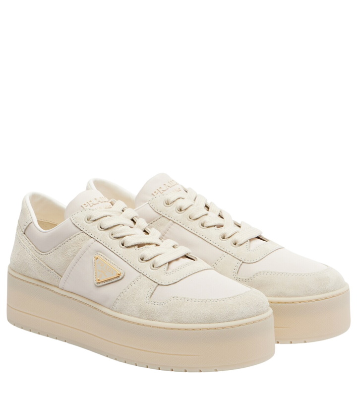 Photo: Prada Downtown Bold Re-Nylon and suede sneakers