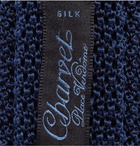 Charvet - Slim Knitted Silk Tie - Blue