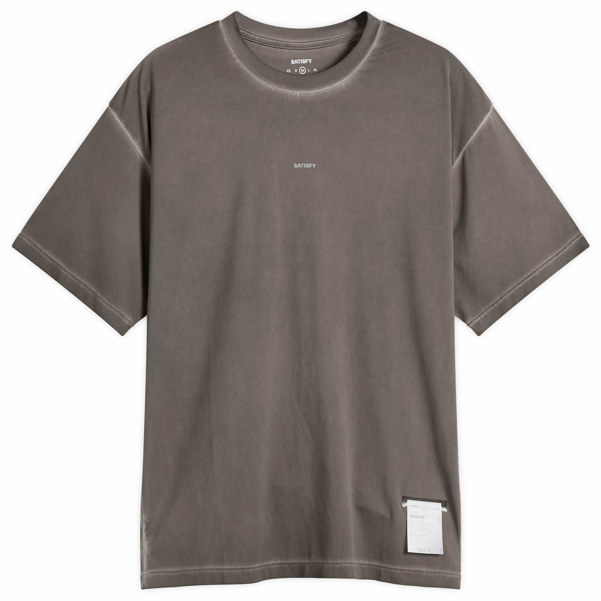 Satisfy Men's AuraLite Running Cult Member T-Shirt in Washed Black