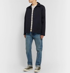 A.P.C. - Logo-Print Striped Loopback Cotton-Jersey Sweatshirt - Gray