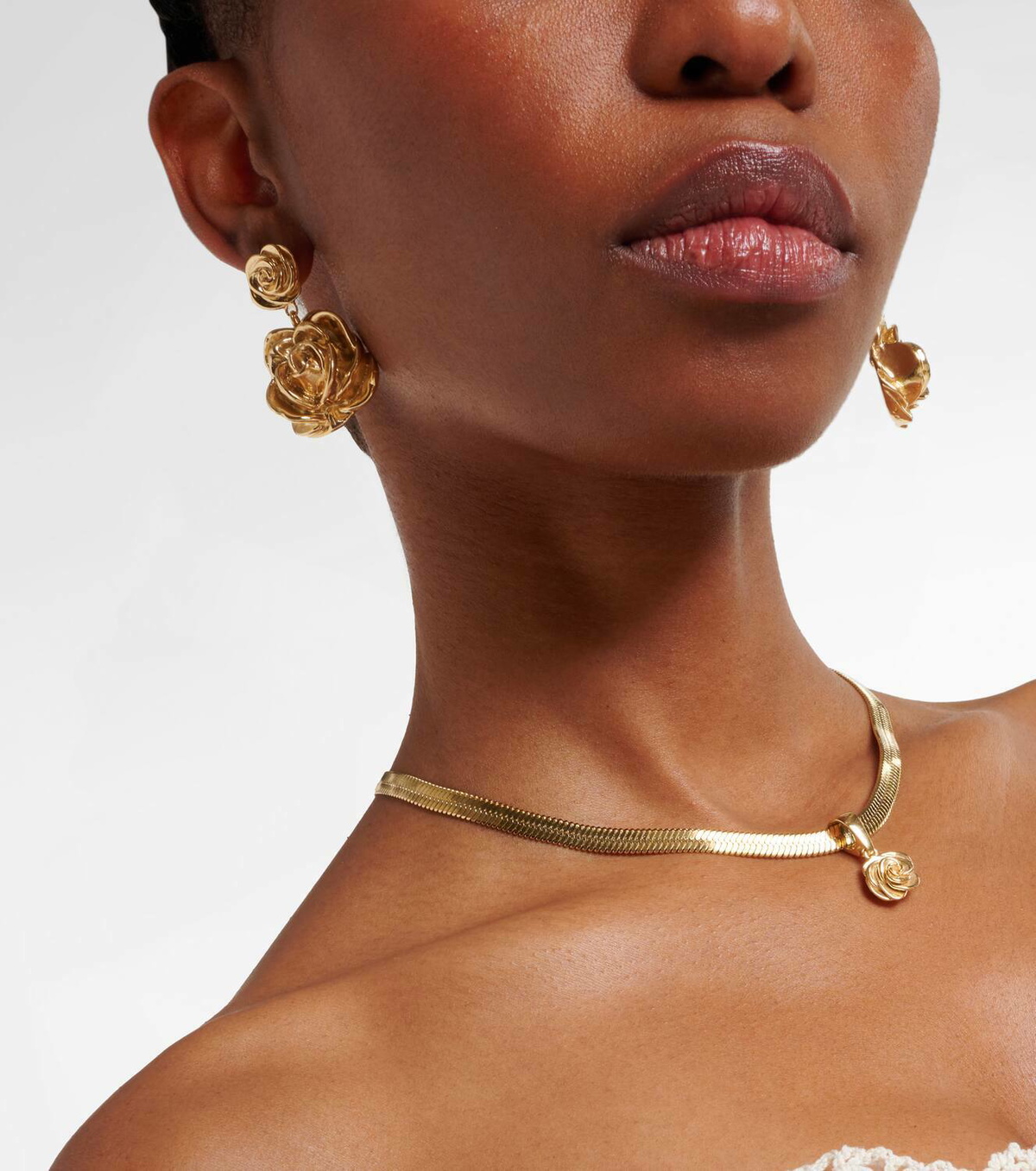 Magda Butrym Floral gold-plated drop earrings