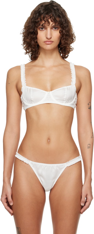 Photo: Fruity Booty White Hai Edition Silk Balconette Bra