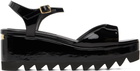 Stella McCartney Black Elyse Patent Platform Sandals