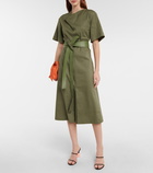 Loewe Linen-blend midi dress