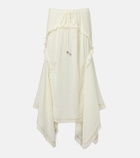 The Attico Ruffled cotton maxi skirt