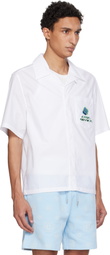 Casablanca White Embroidered SS Shirt