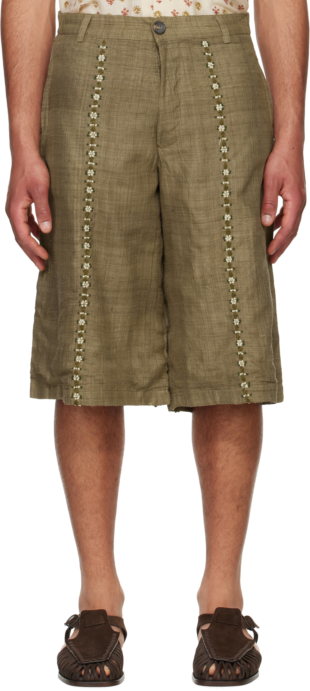 Kartik Research Khaki Big Shorts