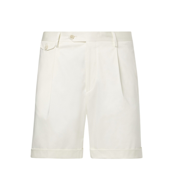 Photo: Lardini Pleated cotton-blend Bermuda shorts