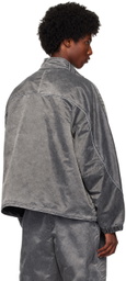 Alexander Wang Gray Oversized Piped Track Jacket