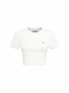 FIORUCCI Angel Logo Cropped Cotton Blend T-shirt