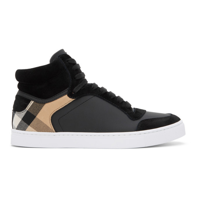 Photo: Burberry Black House Check Reeth High-Top Sneakers